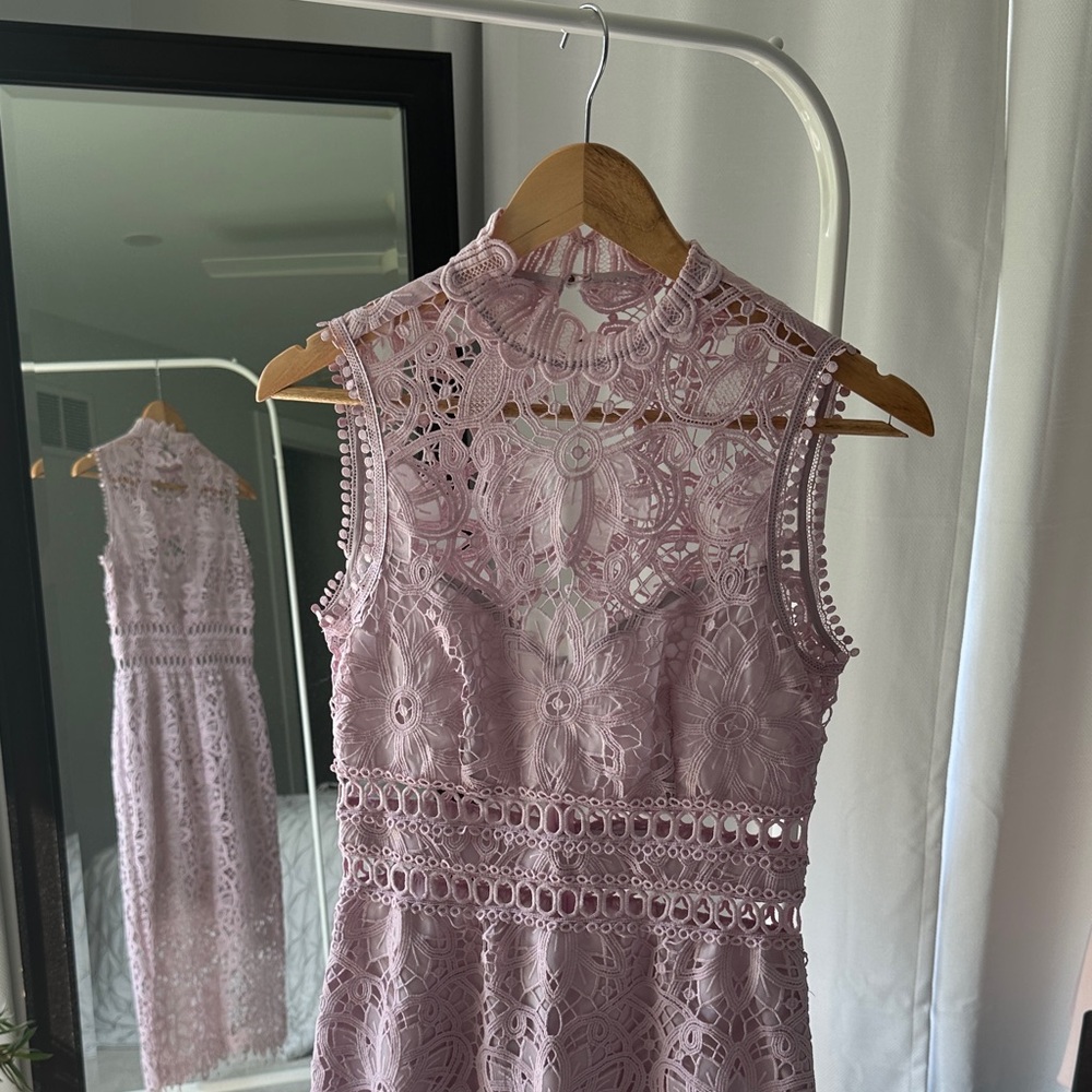 Saylor Lilac Lace Dress